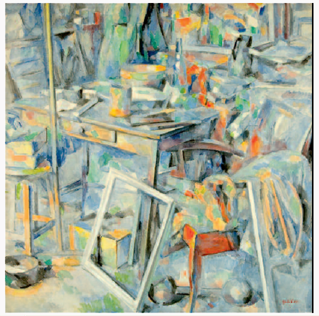 Atelier au balai, peinture de Victorin Gali&egrave;re