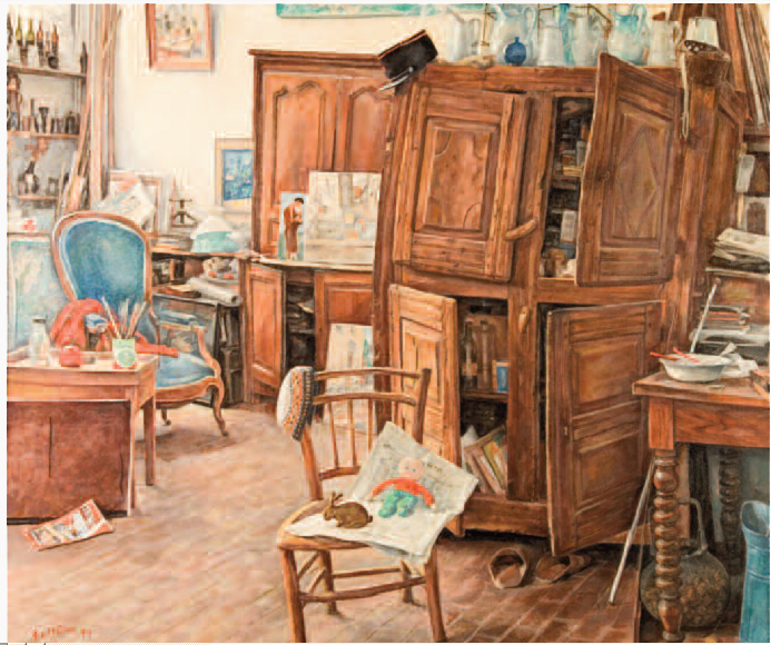 Les armoires, peinture de Victorin Gali&egrave;re